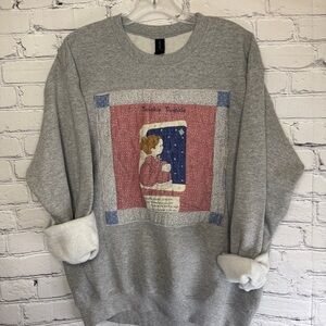 Cottagecore Twinkle Twinkle Little Star Upcycled Sweatshirt Medium